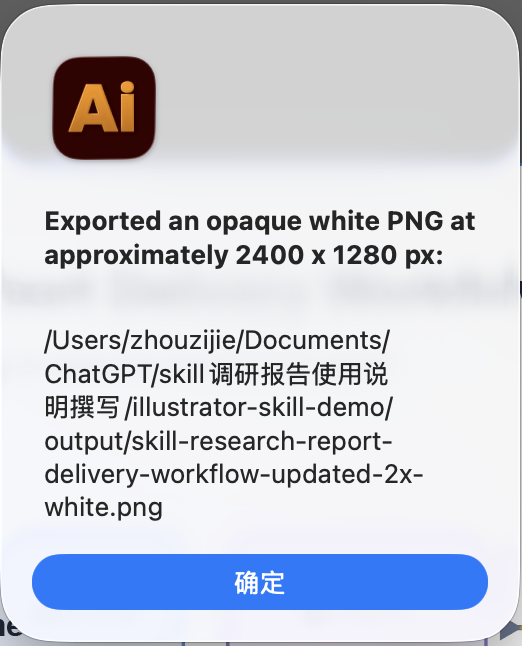 Illustrator export dialog