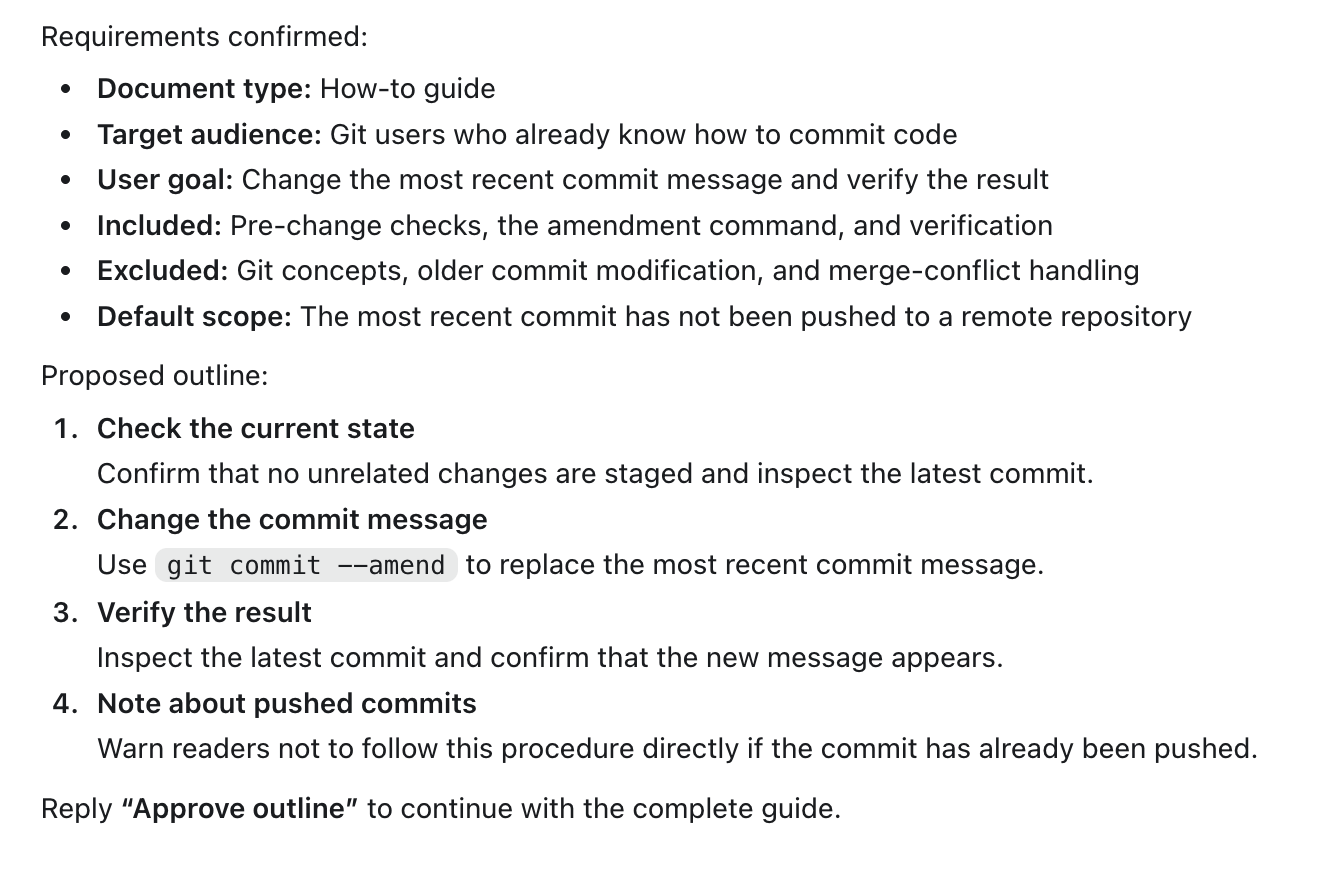 Change the Most Recent Git Commit Message — Requirements & outline