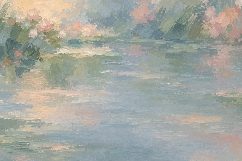 Oil UI gallery painting used as a brand backdrop