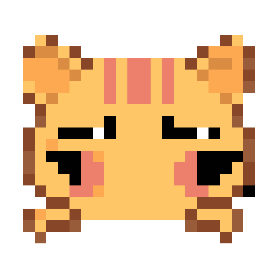 Real cat bead-art pattern (MARD-221 quantized, from photo)
