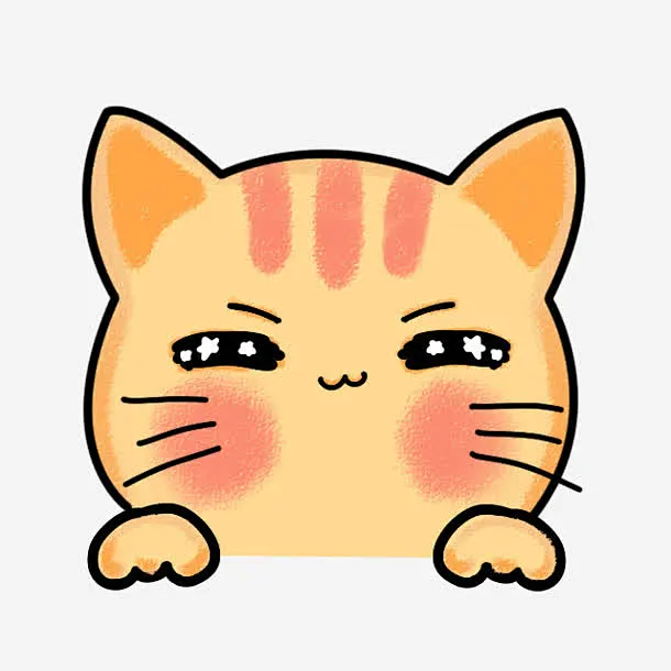 Orange cartoon cat illustration