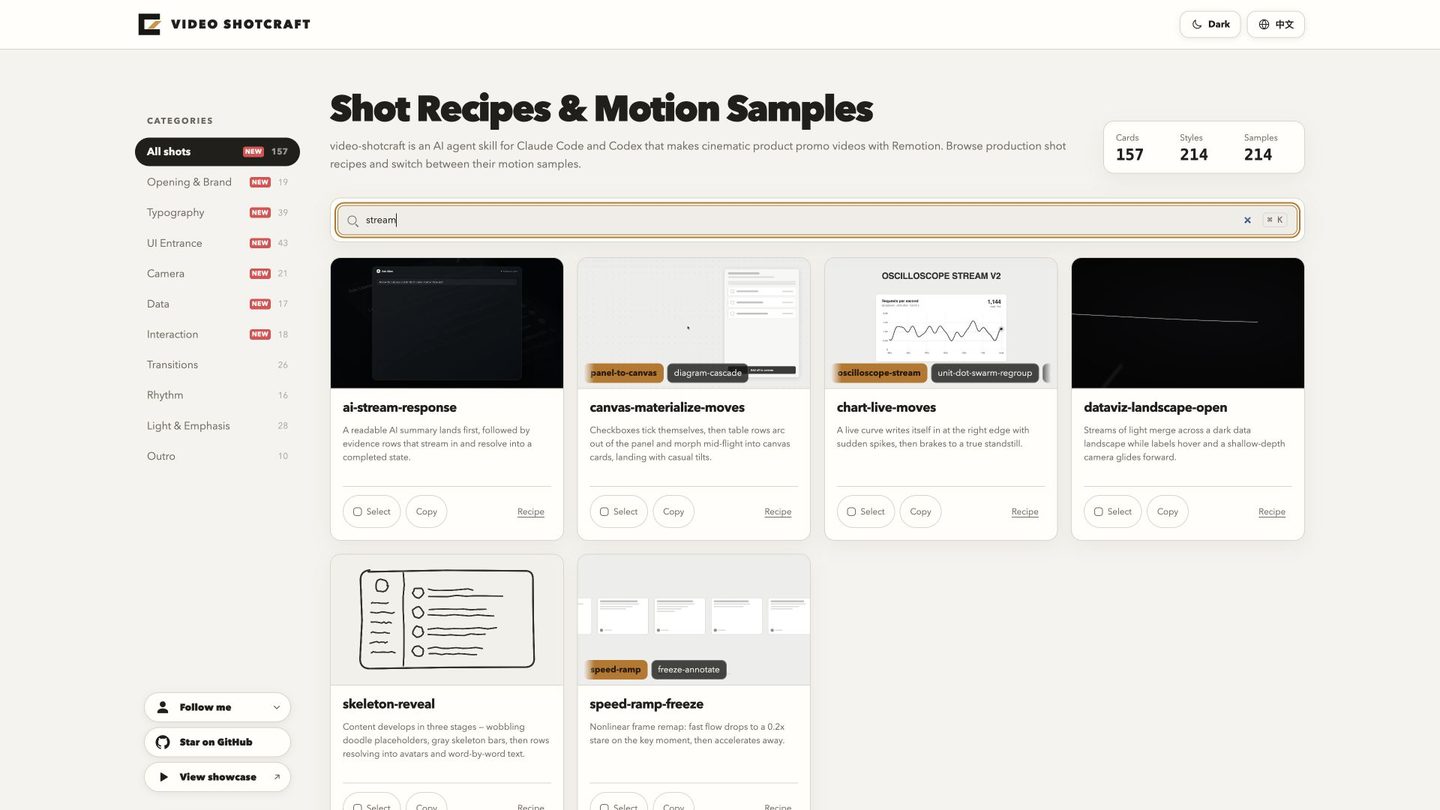 Recipe card documentation page screenshot
